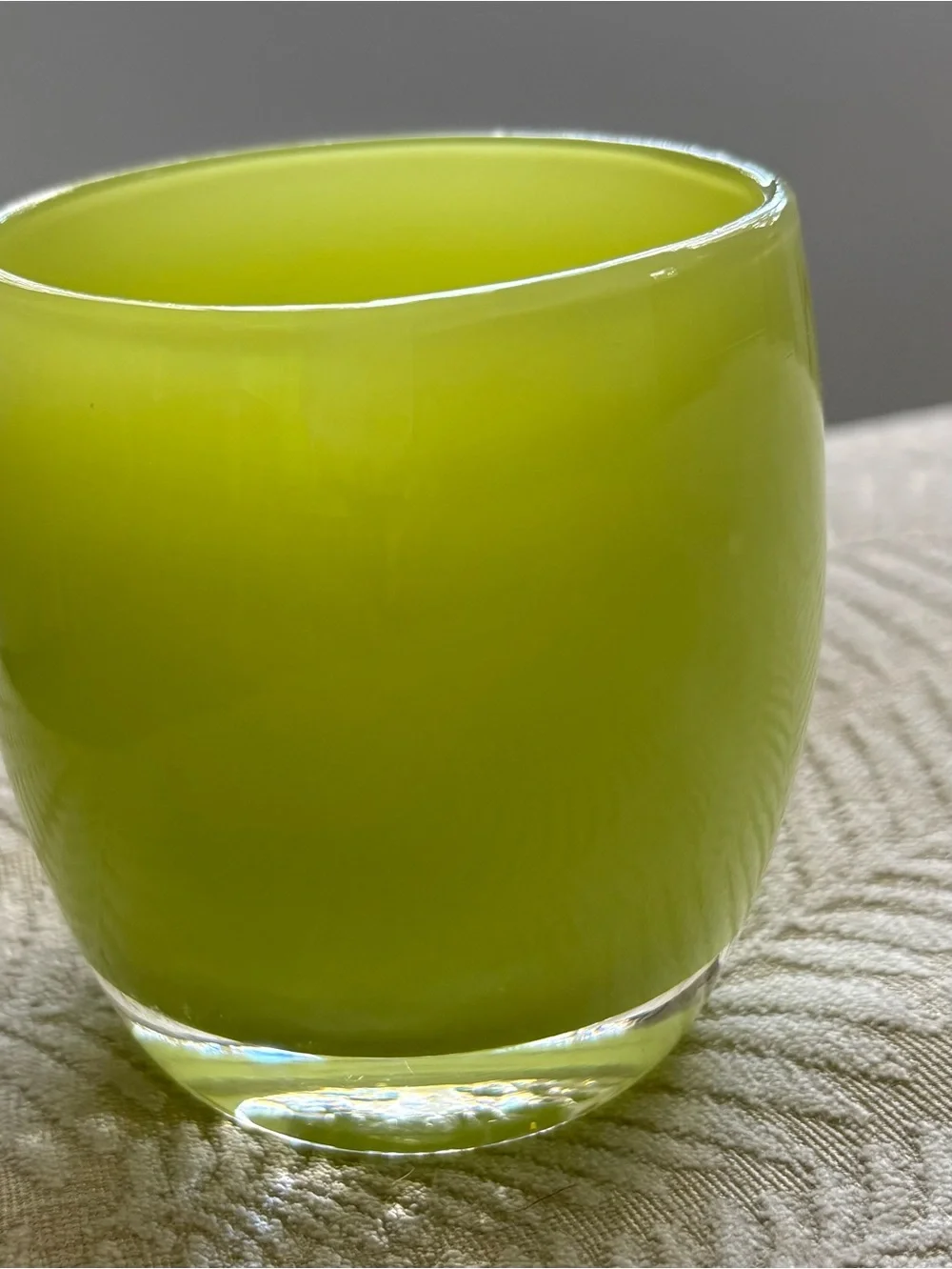 Beautiful light green Glassybaby